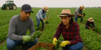 SE SOLICITA TRABAJADORES DE CAMPO PARA COSECHA DE CILANTRO (15 VACANTES). PAGO $19.97 POR HORA, 35 HORAS SEMANALES Trabajadores de Campo para Cosecha de Cilantro en Estados Unidos Empleo en Greenfield Empleo en California Field Workers for Cilantro Harvest in USA Employment in California